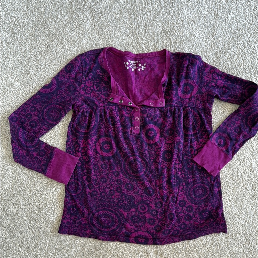 Mossimo Supply Co. Magenta and Purple Kids Blouse